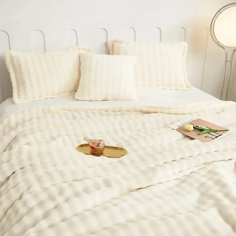 Couverture Fourrure Blanc
