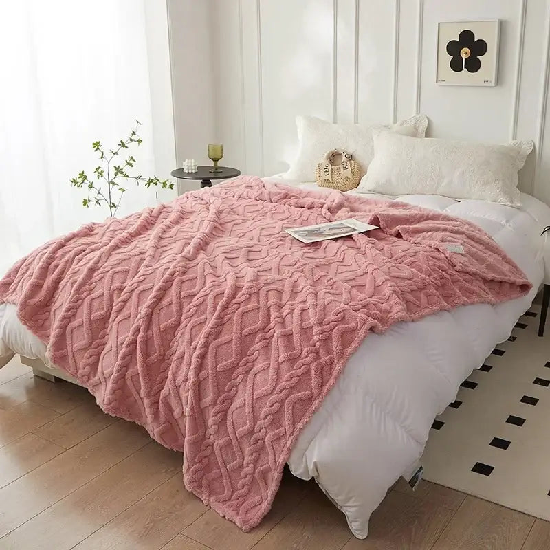 Couverture Polaire Rose Pale