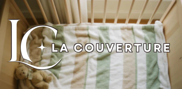 couverture bébé lit barreaux bois rayures vert et blanc doudou