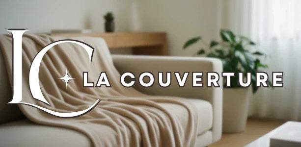 couverture beige canapé salon minimaliste épuré lumière naturelle