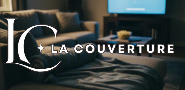 couverture canapé salon soirée film télévision tamisée