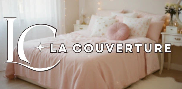 couverture rose chambre fille pastel guirlande lumineuse ambiance douce