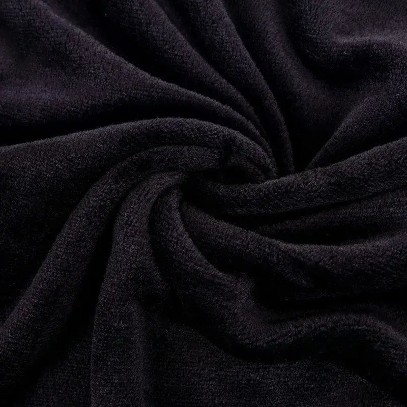 250GSM Black Flannel Blanket Soft Plush Fleece Throw Warm Cozy Bed Cover for Sofa Bedroom All Season Blanket Queen King