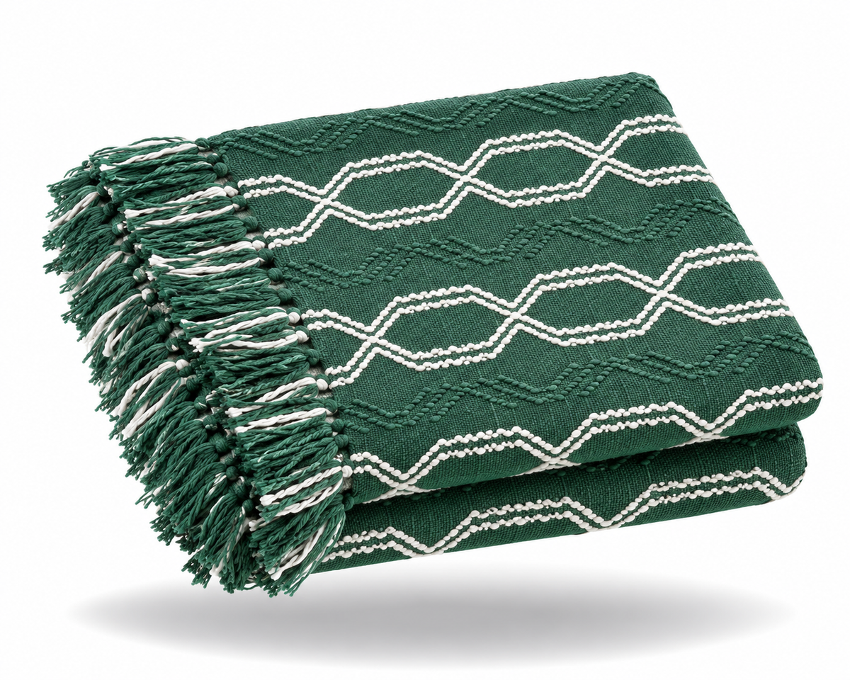 Couverture en Tricot pour Adulte - Vert / 127x172cm