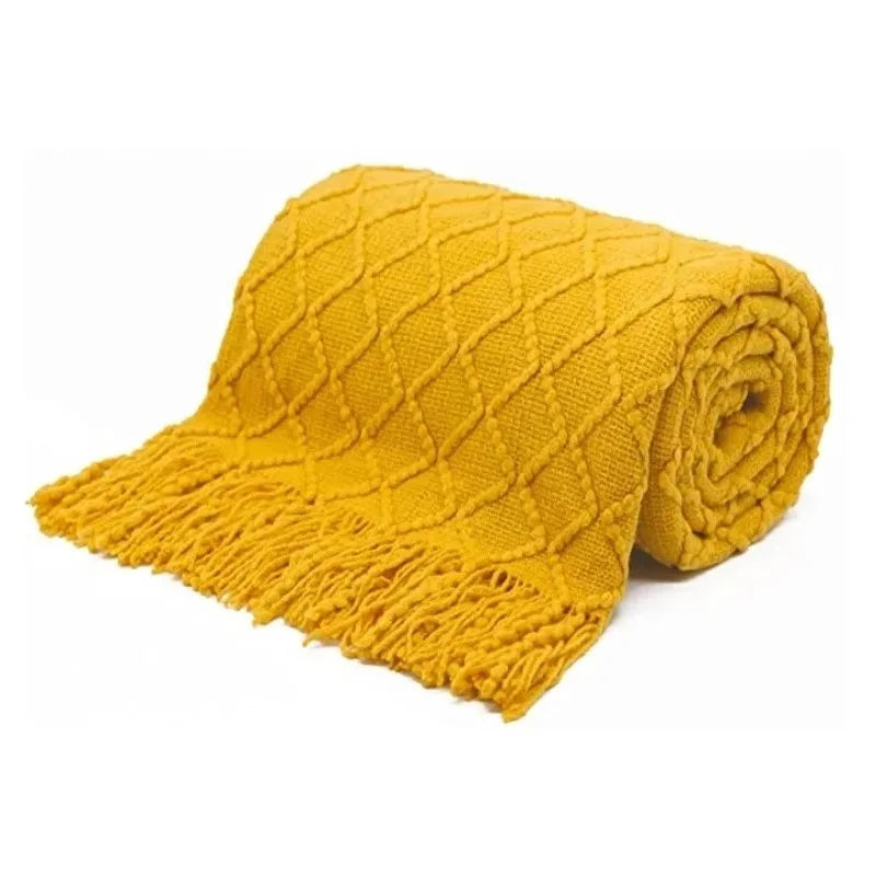 Couverture Jaune Moutarde - 130x180cm