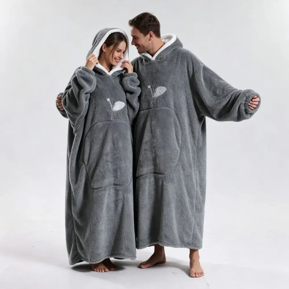 Couverture a Capuche Adulte - Gris