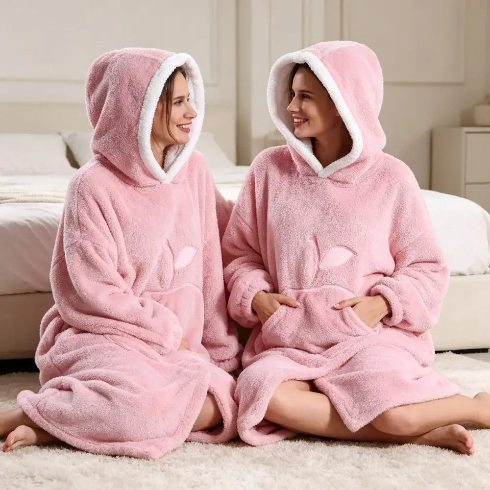 Couverture a Capuche Adulte - Rose