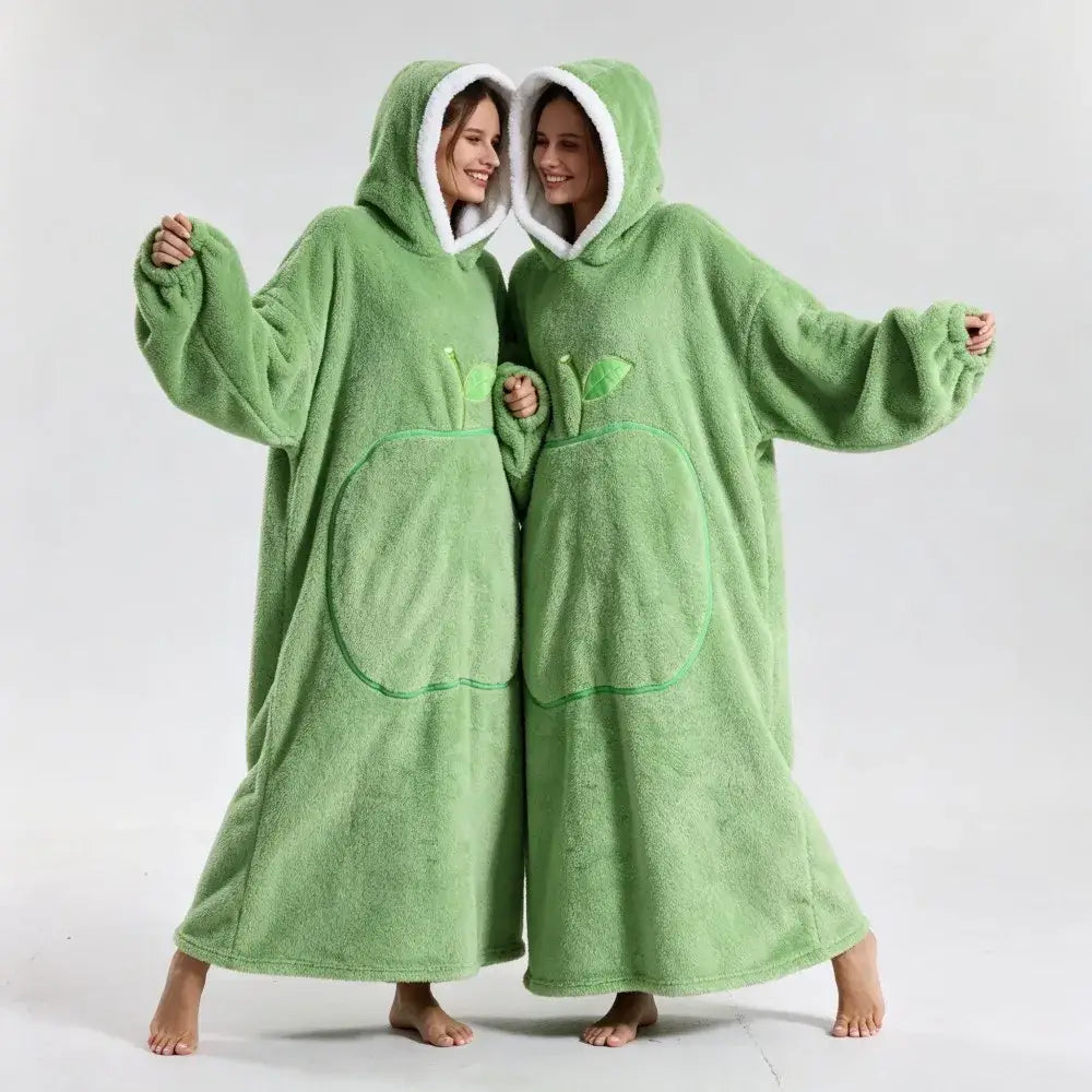 Couverture a Capuche Adulte - Vert