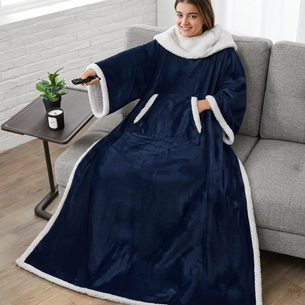 Couverture a Manche Adulte - Bleu Marine