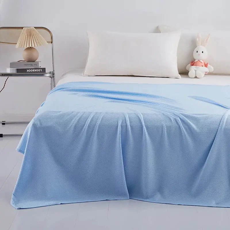 Couverture bambou - Bleu / 90x100cm