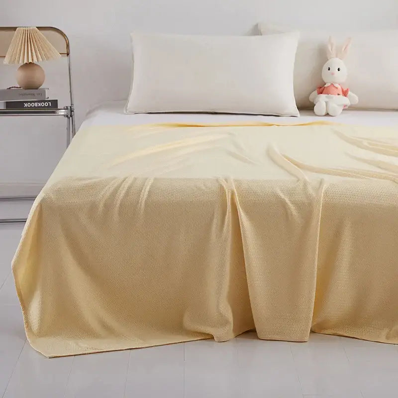 Couverture bambou - Jaune / 90x100cm
