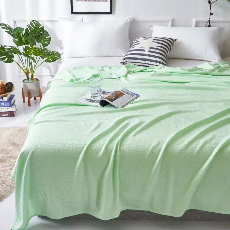 Couverture bambou - Vert / 90x100cm