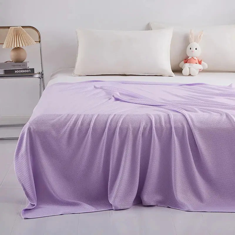 Couverture bambou - Violet / 90x100cm