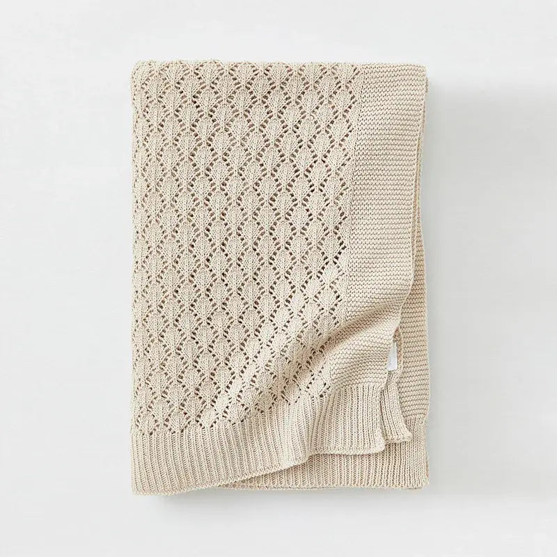 Couverture bébé beige - 90cmx120cm