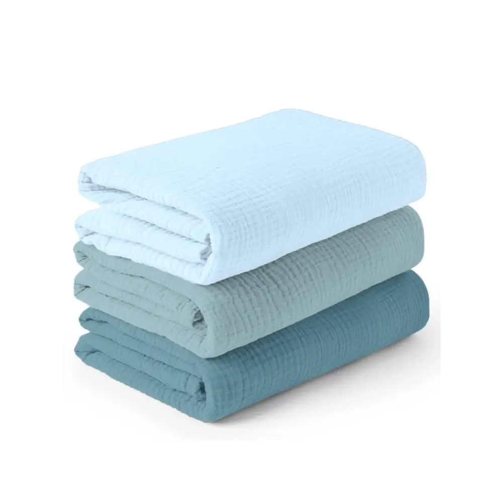 Couverture Bebe Coton - Bleu / 65x80cm