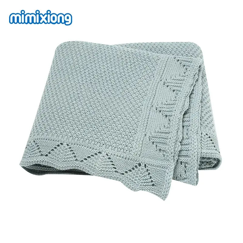 Couverture Bebe Crochet - Bleu
