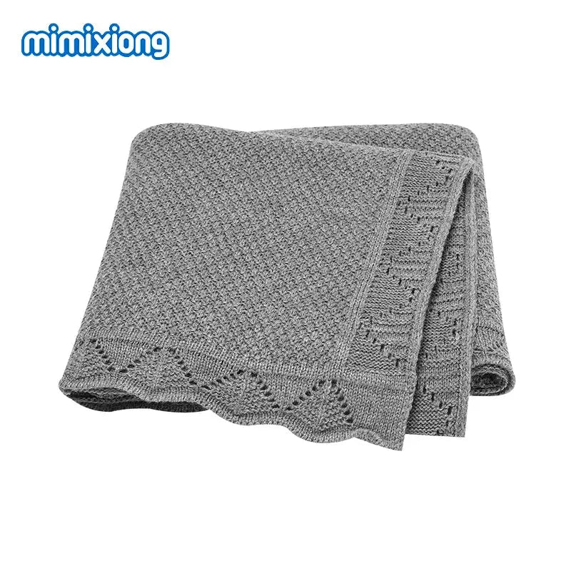 Couverture Bebe Crochet - Gris