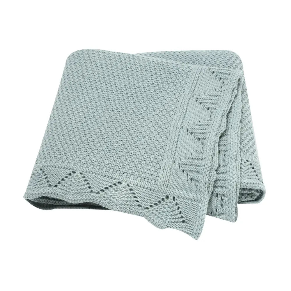 Couverture Bébé Crochet Moderne - Bleu Clair