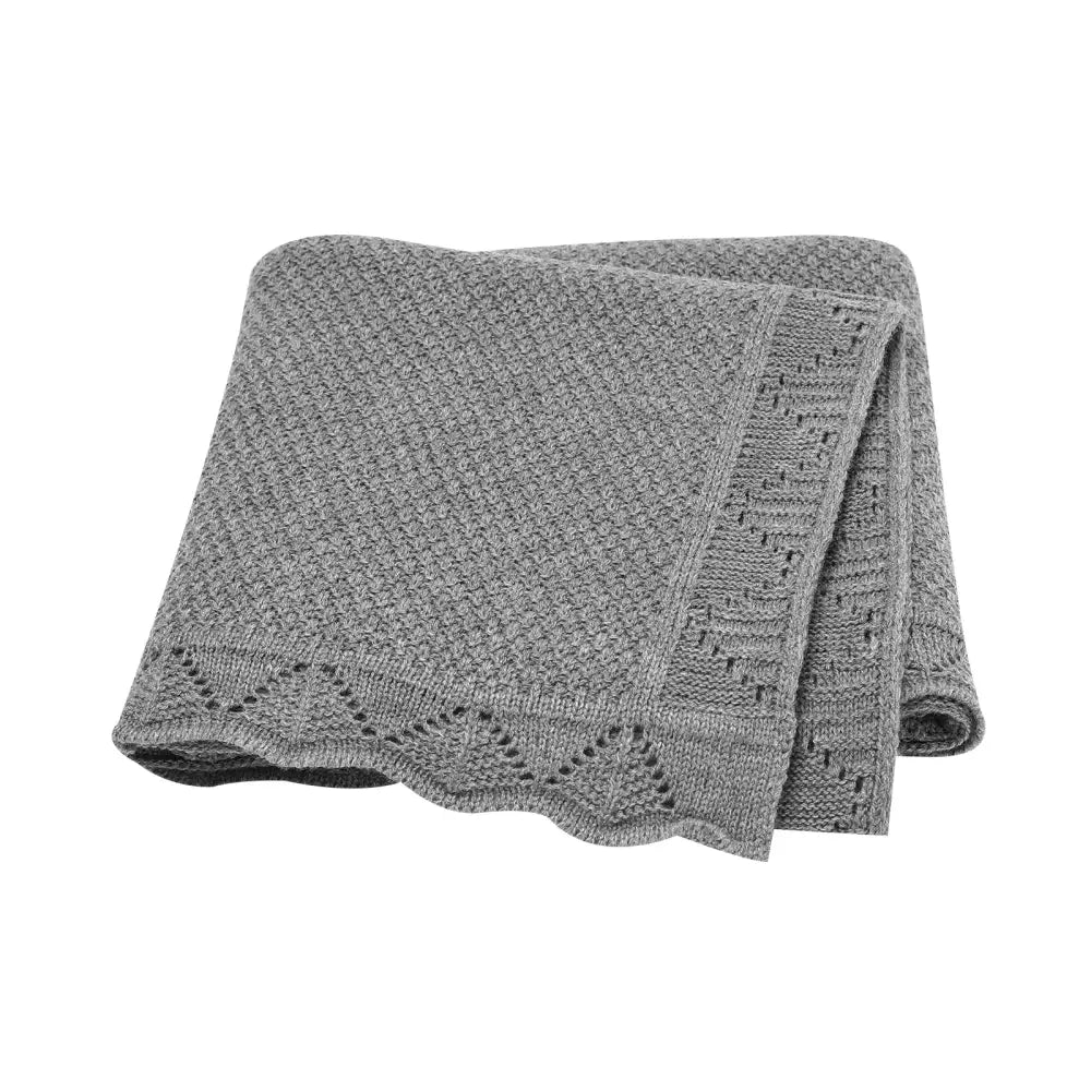Couverture Bébé Crochet Moderne - Gris