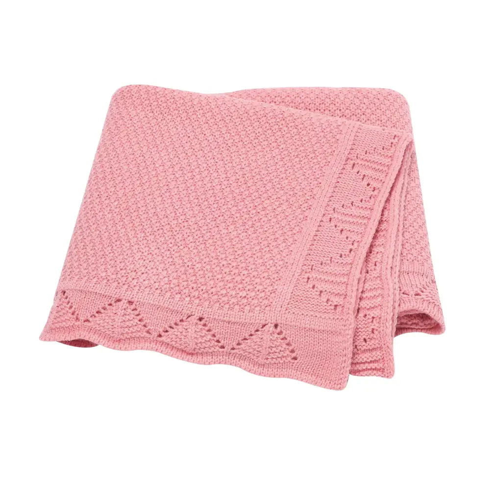 Couverture Bébé Crochet Moderne - Rose Clair
