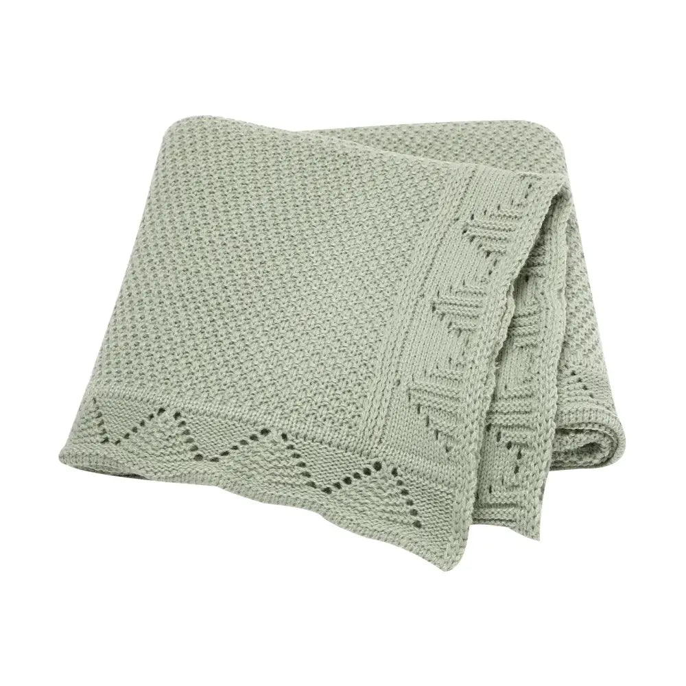 Couverture Bébé Crochet Moderne - Vert Clair