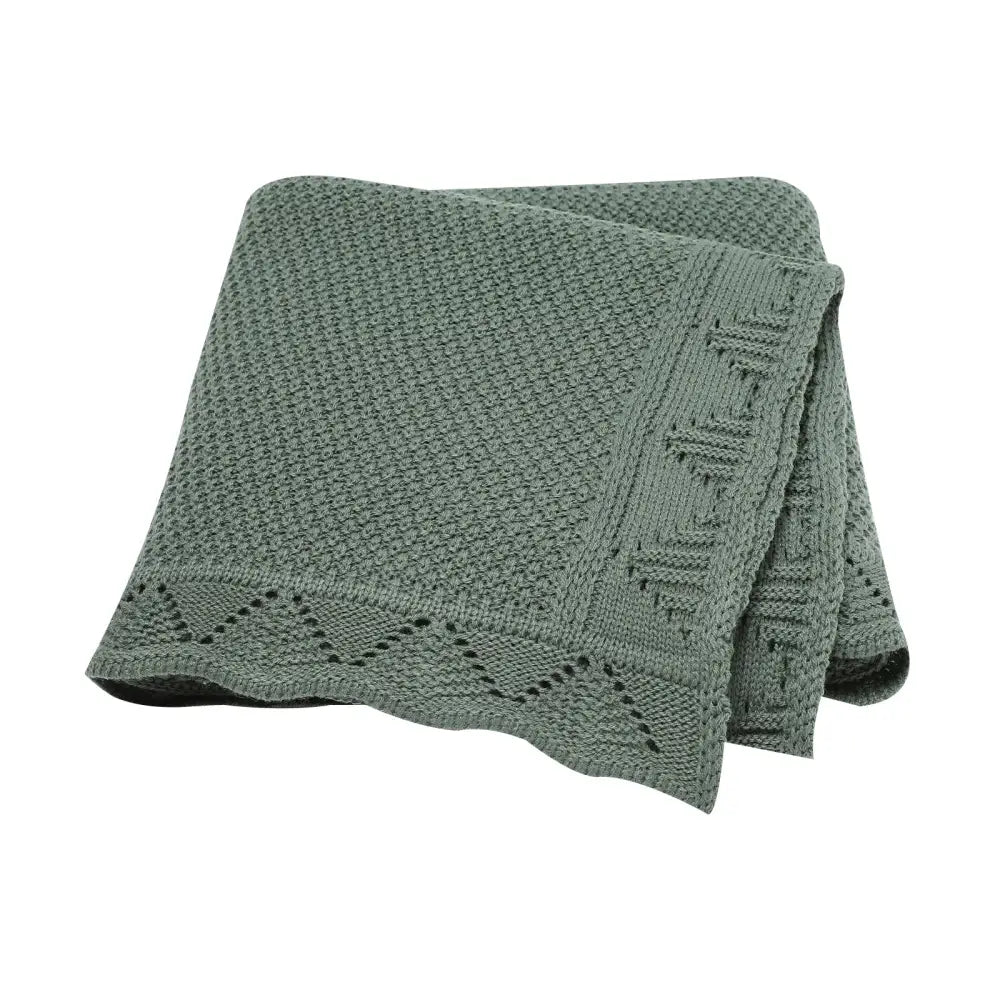 Couverture Bébé Crochet Moderne - Vert Foncé
