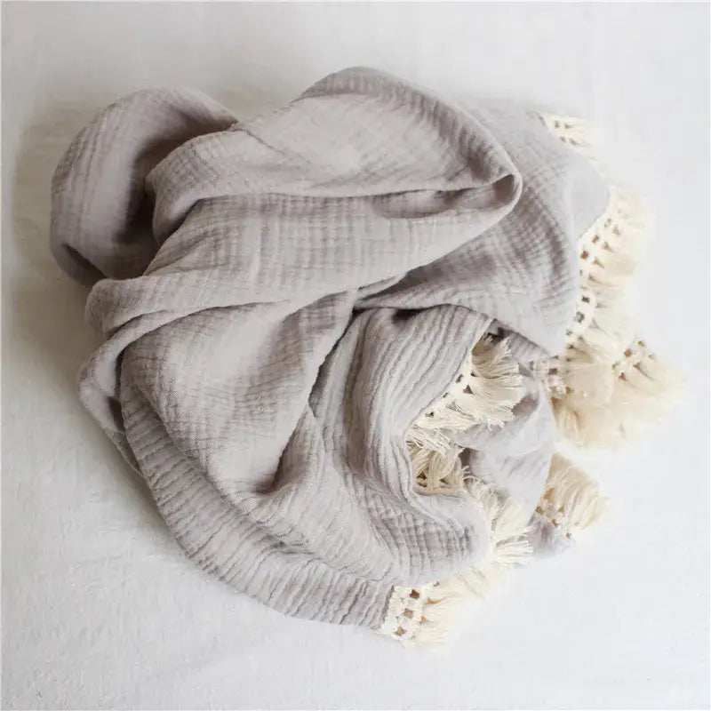 Couverture Bebe en Coton - Gris / 65x80cm