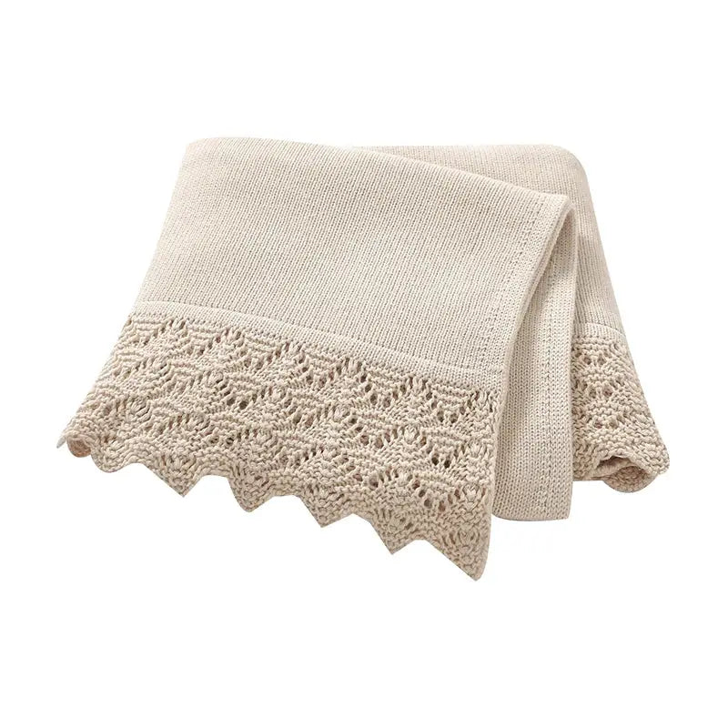 Couverture Bebe en Crochet - Beige