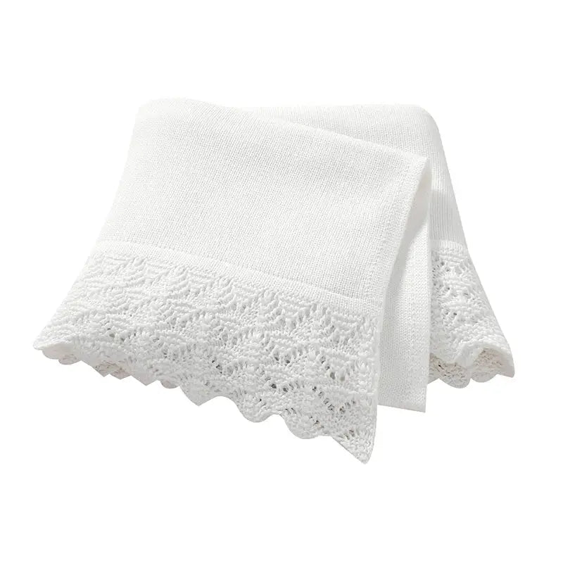 Couverture Bebe en Crochet - Blanc