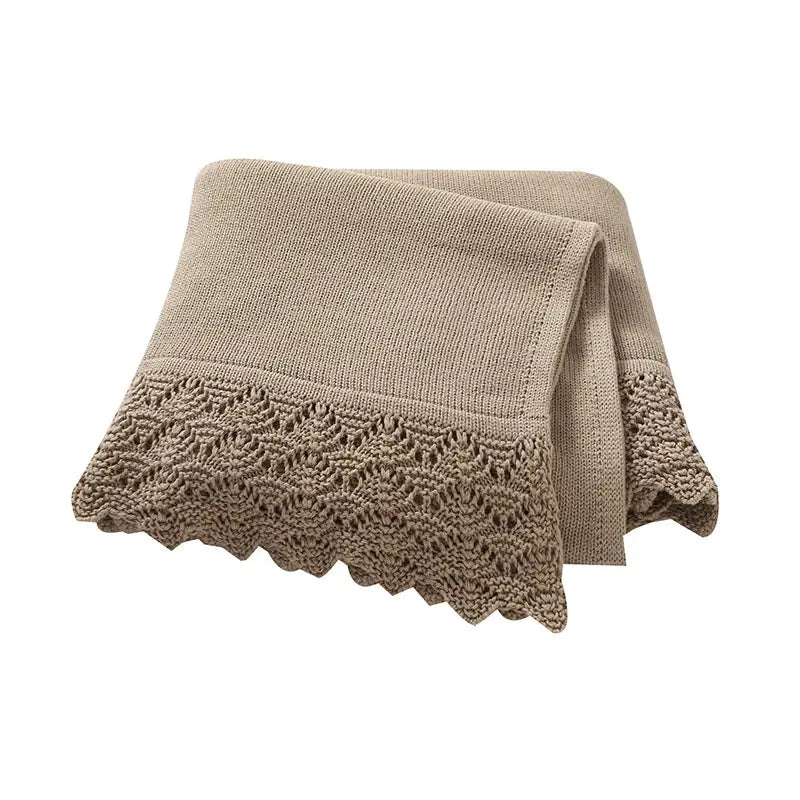 Couverture Bebe en Crochet - Marron