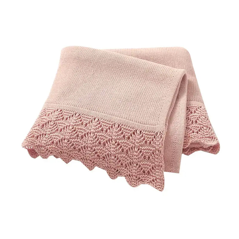 Couverture Bebe en Crochet - Rose