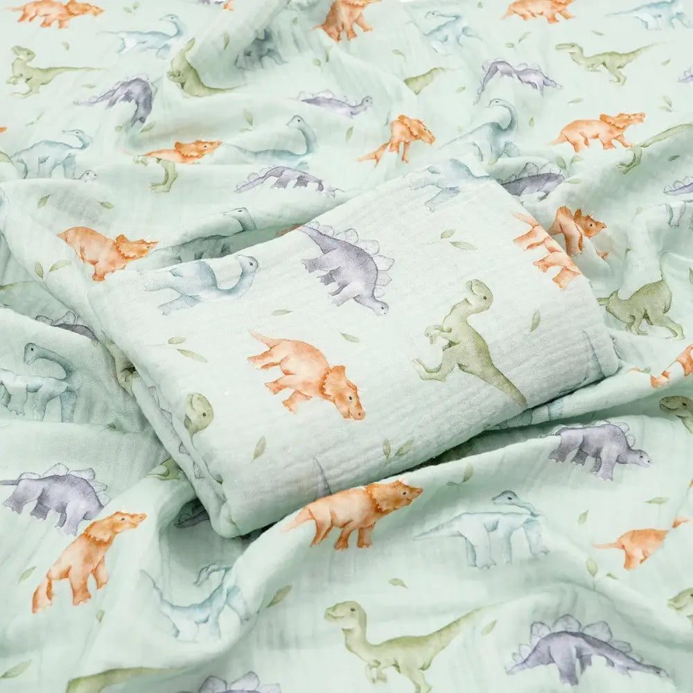 Couverture bebe gaze de coton - Vert / 80cm