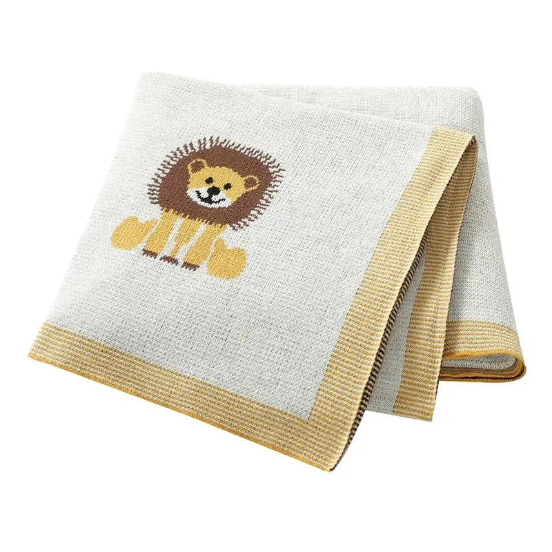 Couverture Bebe Lion - Blanc