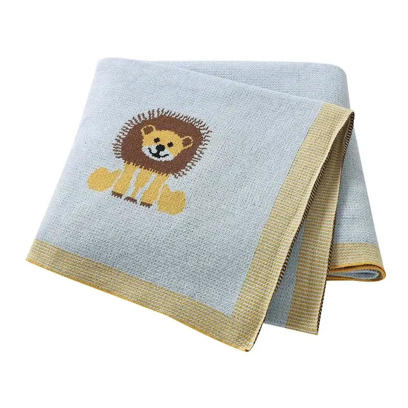 Couverture Bebe Lion - Bleu