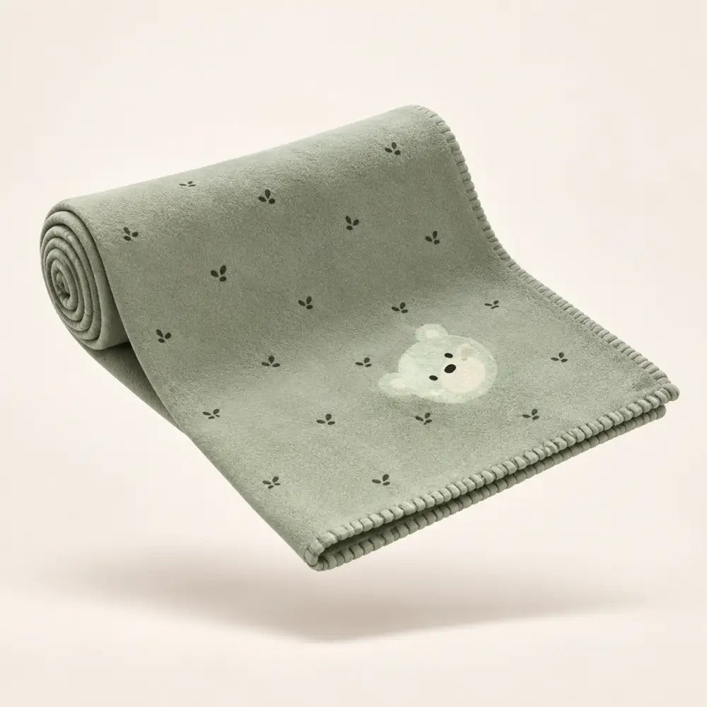 Couverture Bebe Nounours - Vert