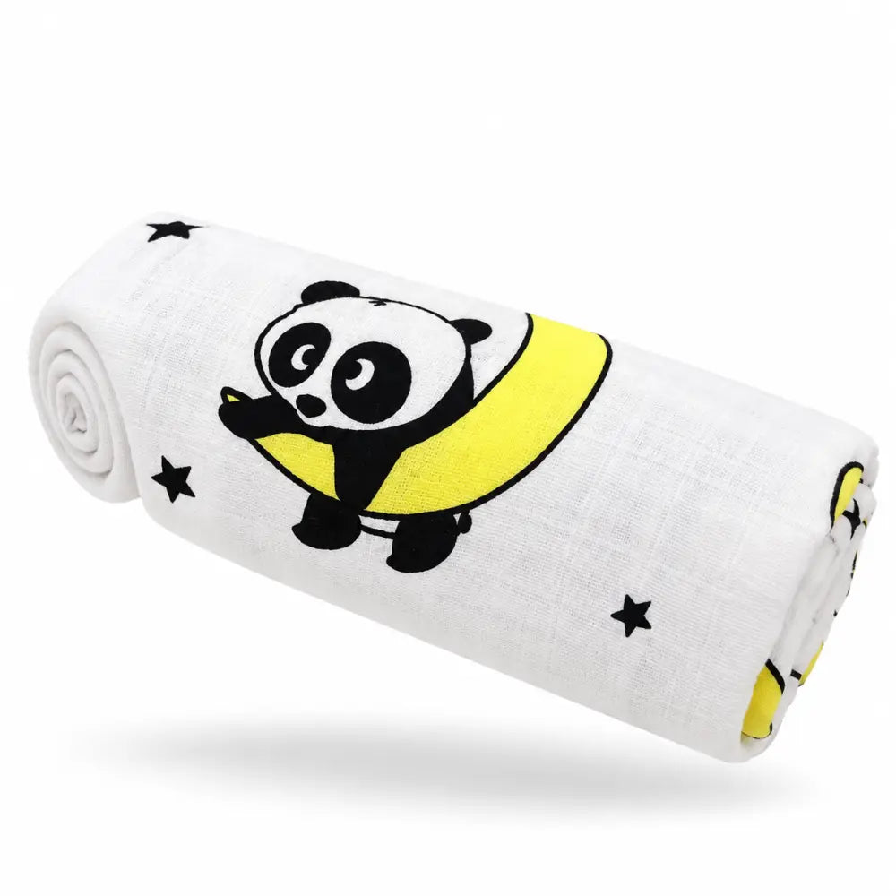 Couverture Bebe Panda - Jaune