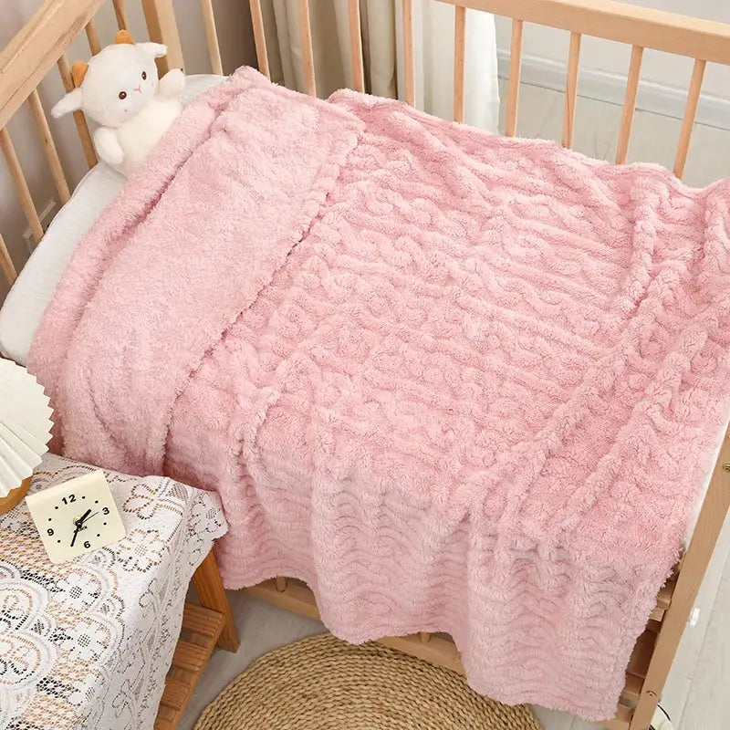 Couverture Bebe Rose Poudré - 70X100cm