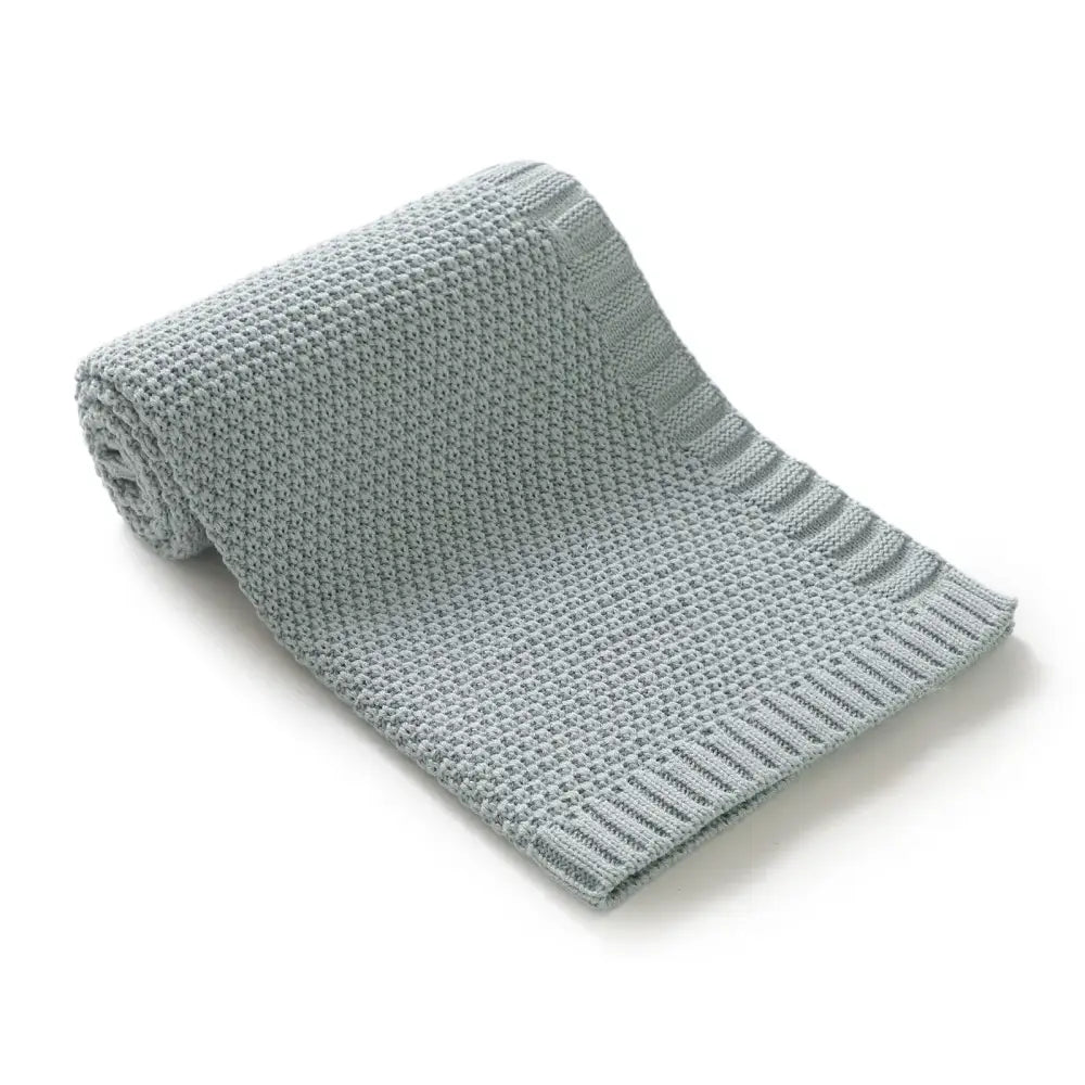 Couverture bébé tricot - Gris