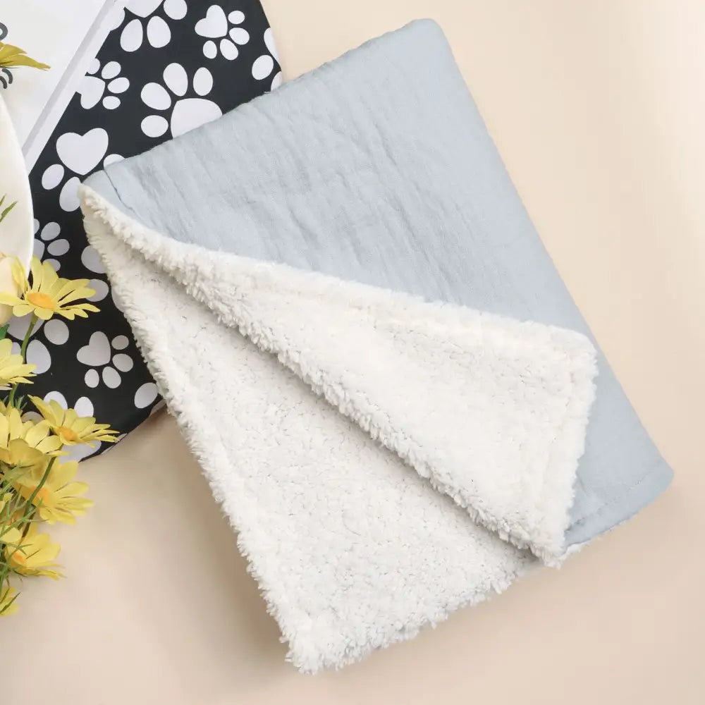Couverture Bebe Velours - Bleu