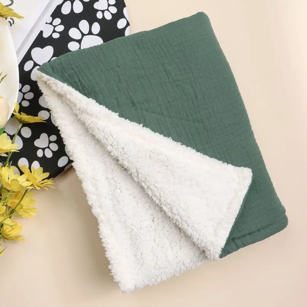 Couverture Bebe Velours - Vert