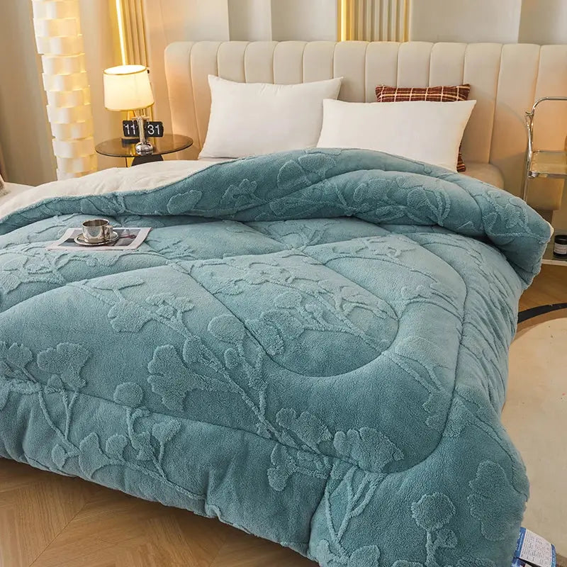 Couverture bleu canard