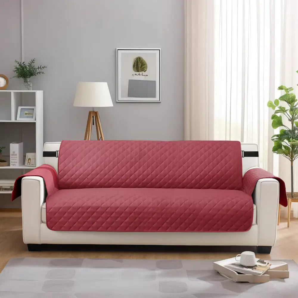 Couverture canapé imperméable - Rouge / 3 Places