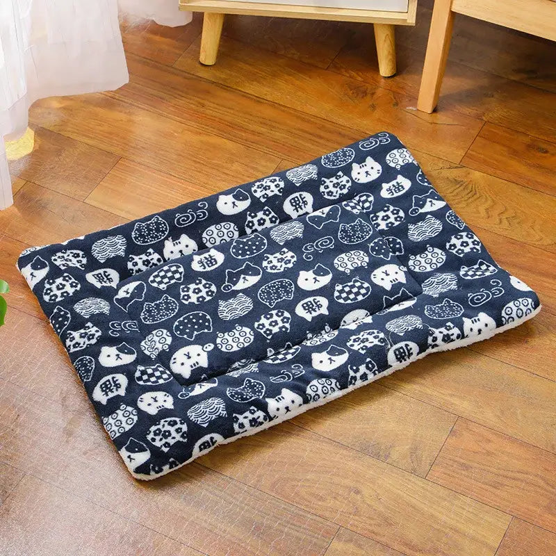 Couverture chat - Navy cat head / XXL-79x60cm