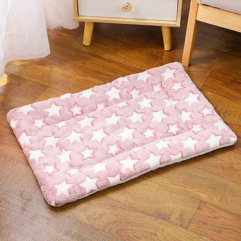 Couverture chat - Pink white star / S-32x25cm