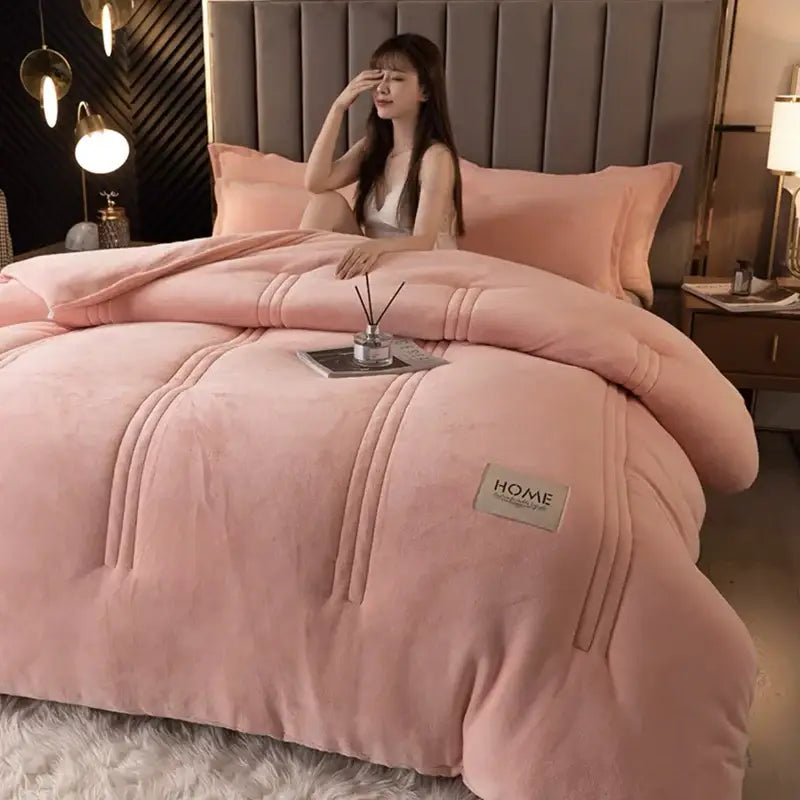 Couverture Chaude Lit 1 Personne - Rose / 150x200cm