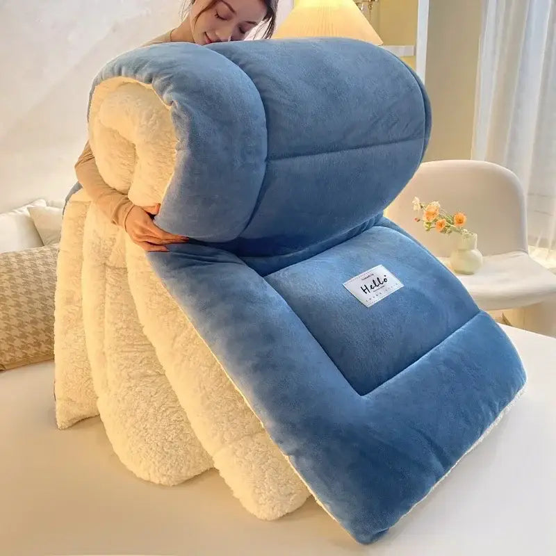 Couverture Chaude Lit 2 Personnes - Bleu / 180x220cm