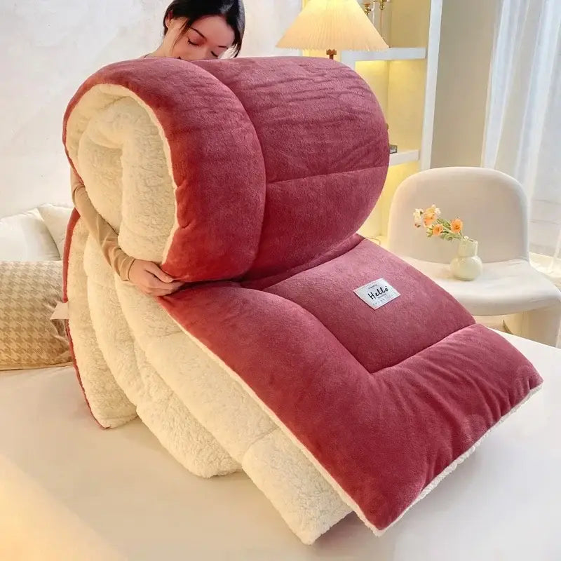 Couverture Chaude Lit 2 Personnes - Rouge / 180x220cm