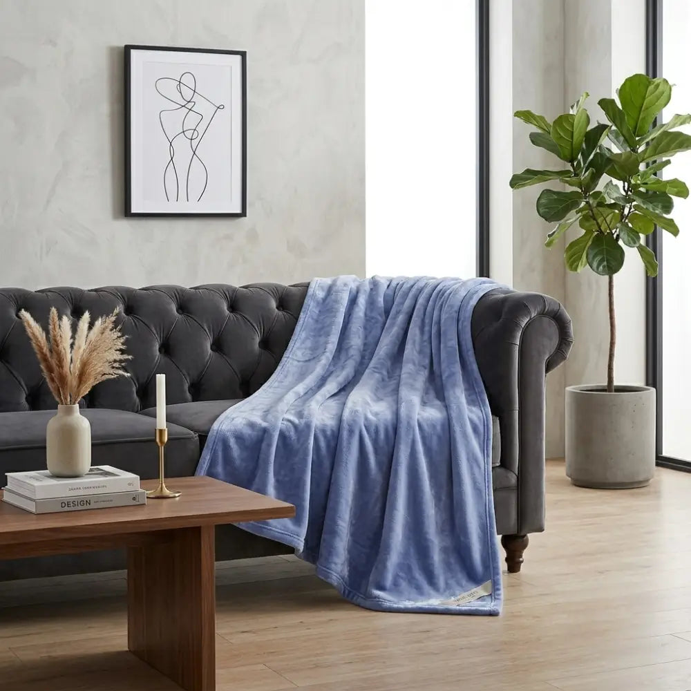 Couverture Chauffante Bleu