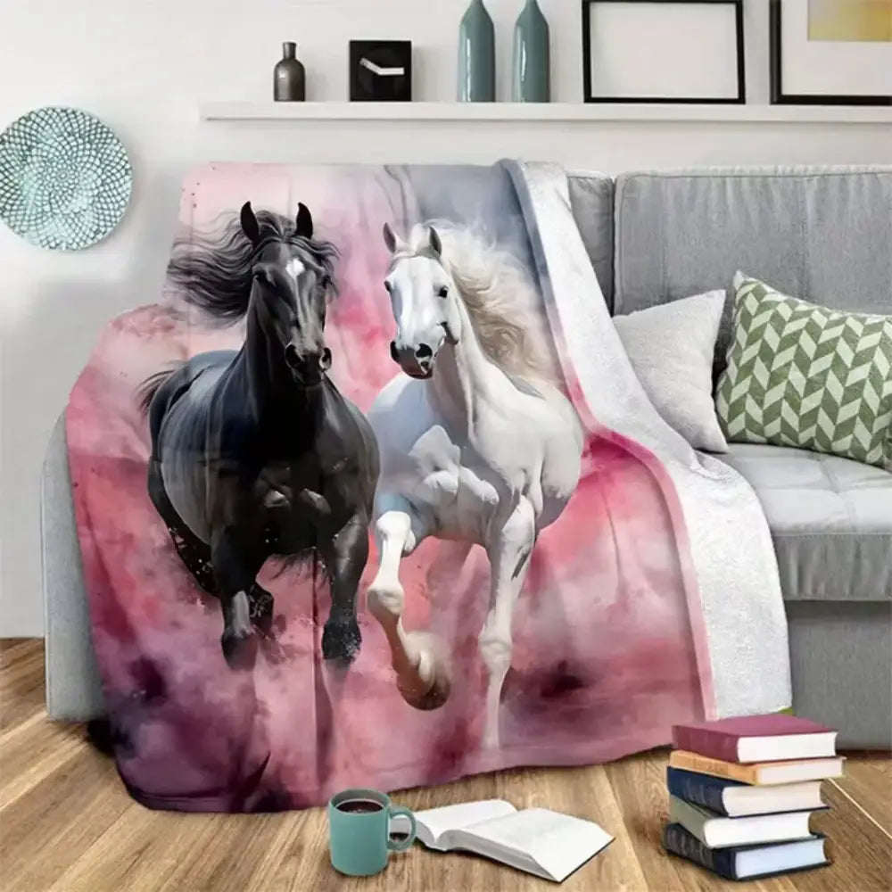 Couverture Cheval Rose