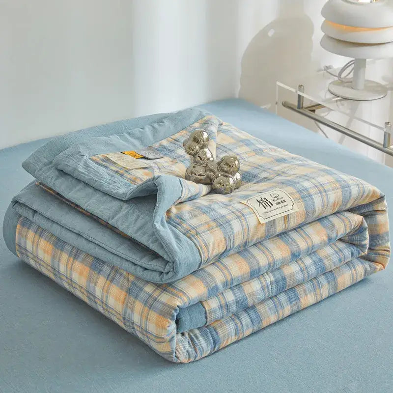 Couverture Cosy Ete - Bleu Clair / 150x200cm